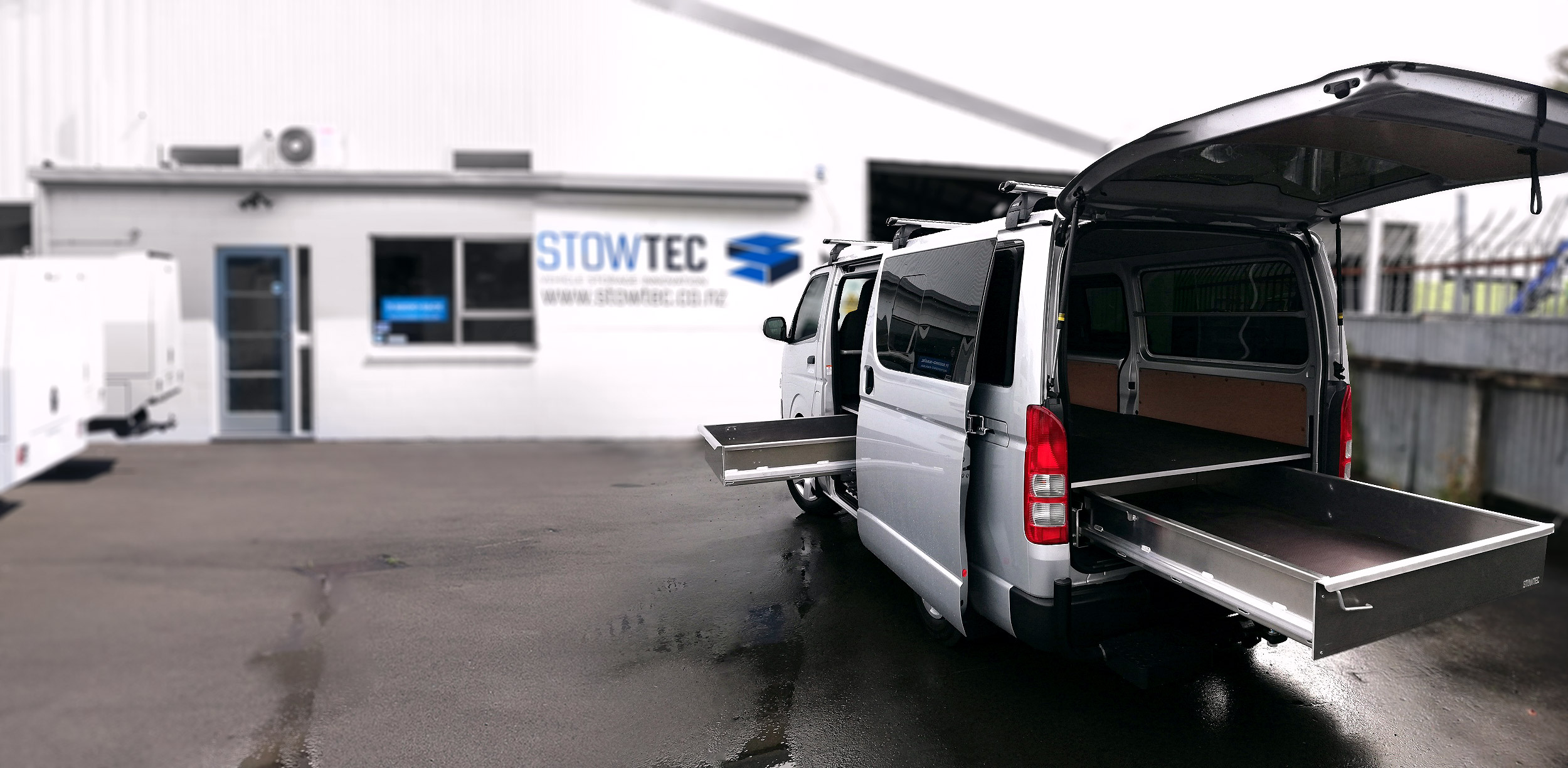 Stowtec Van Drawers - Open doors